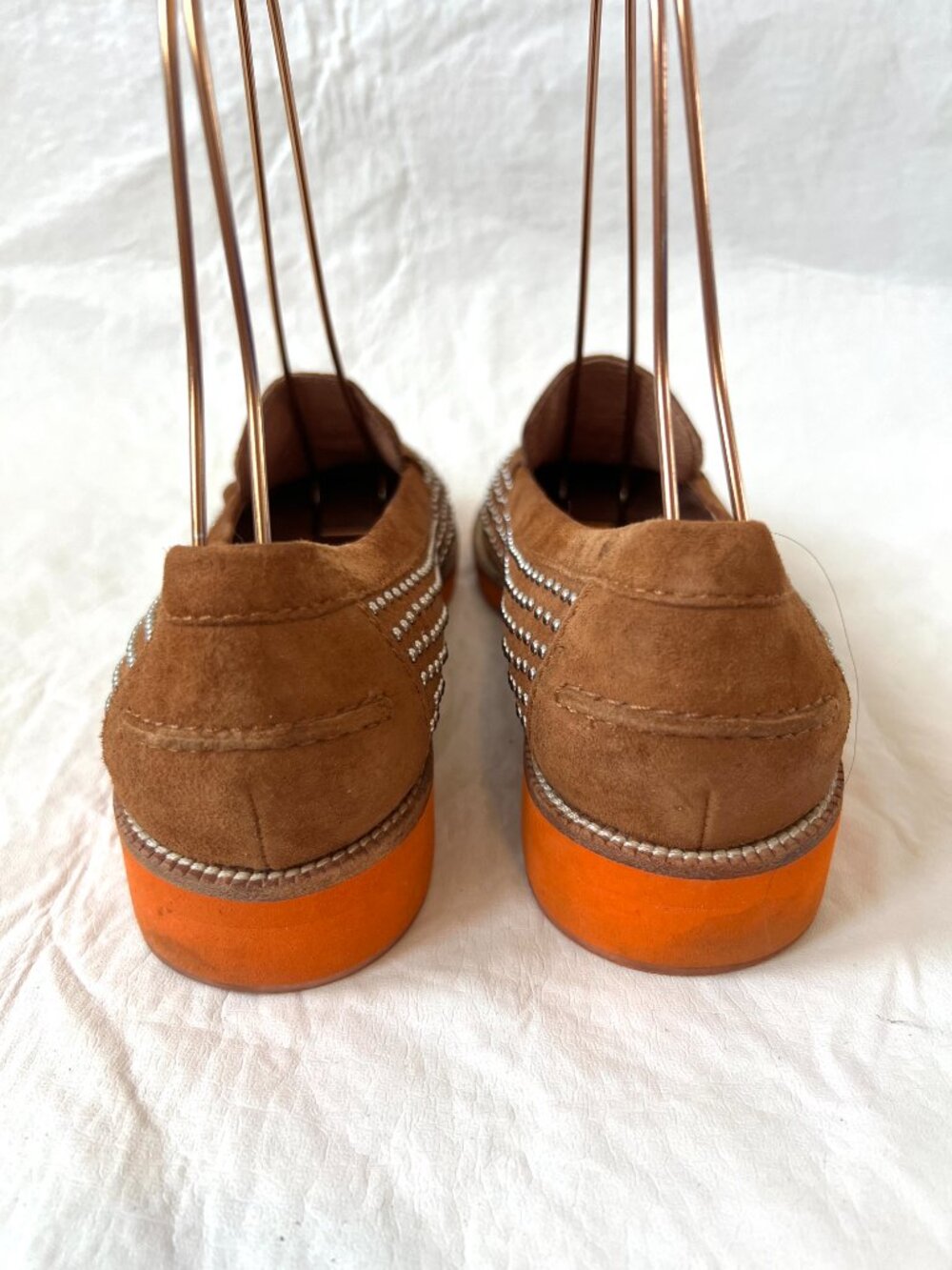 Jeffrey Campbell shoes Dorm size 8 womens   brown suede studded orange moc - Picture 4 of 14